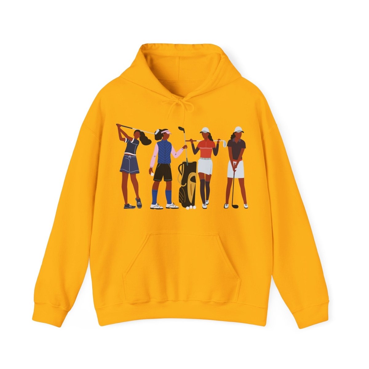 Golf Crew Hoodie - Afrocentric Art by The Trini Gee