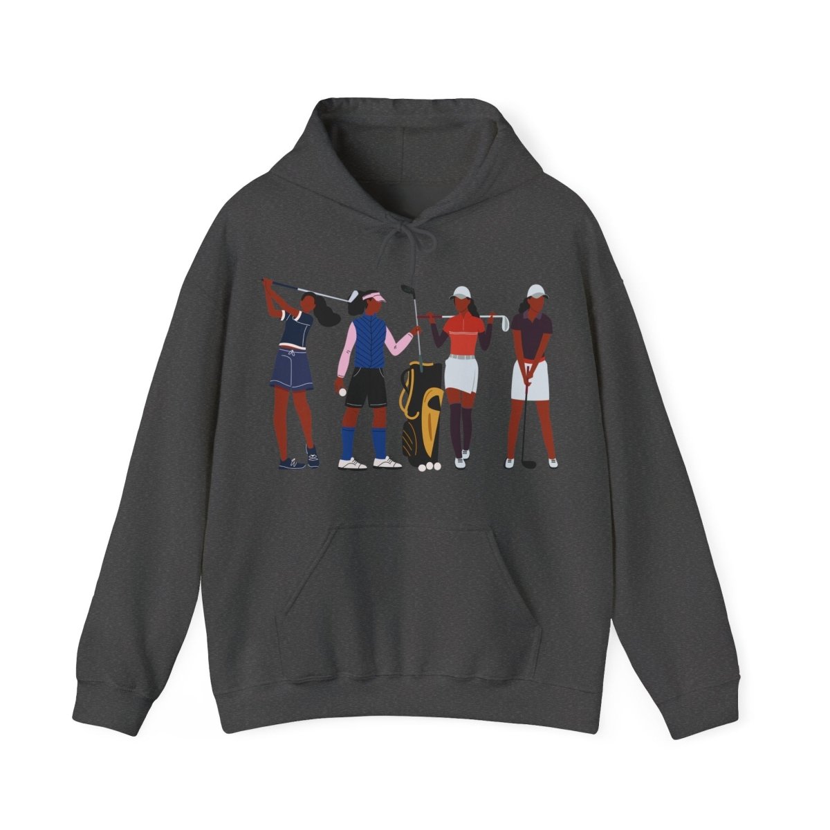 Golf Crew Hoodie - Afrocentric Art by The Trini Gee