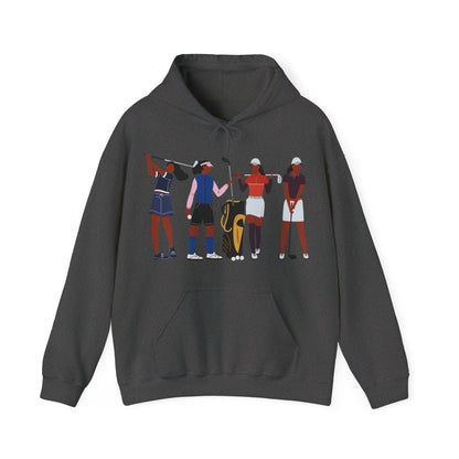 Golf Crew Hoodie - Afrocentric Art by The Trini Gee