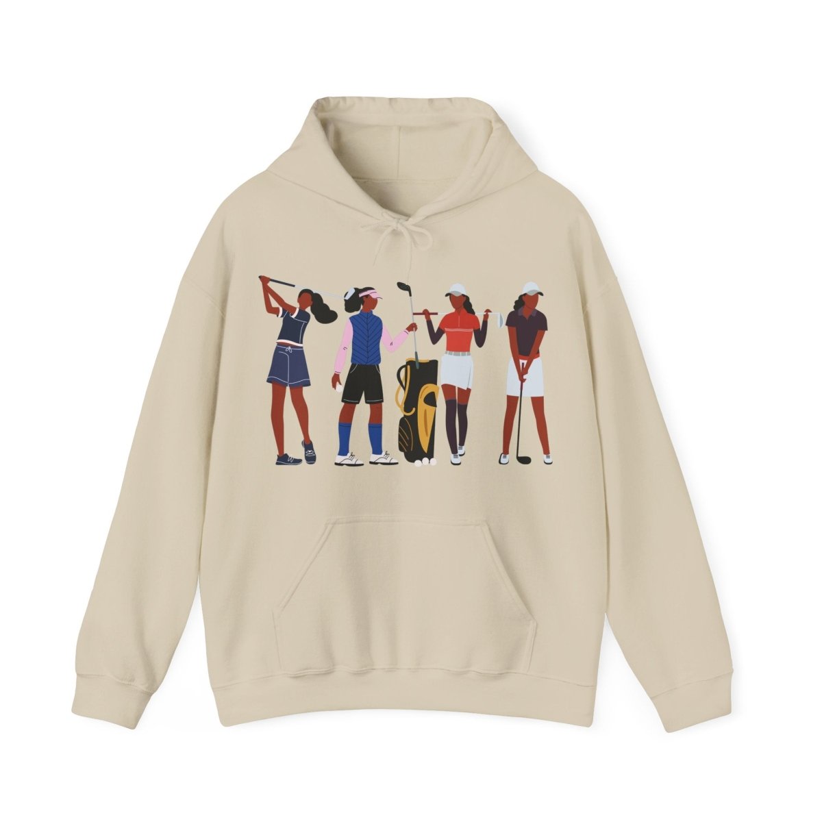 Golf Crew Hoodie - Afrocentric Art by The Trini Gee