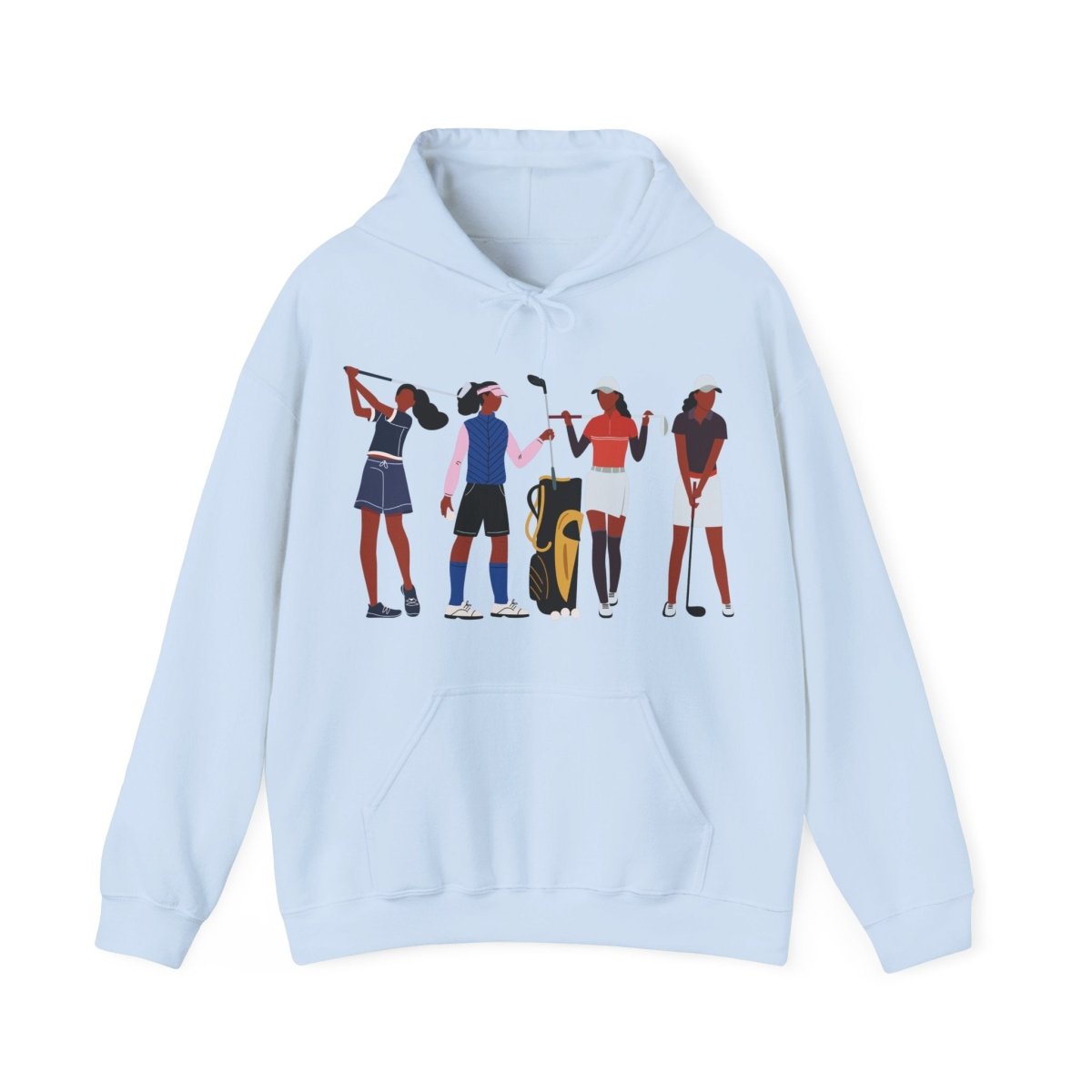 Golf Crew Hoodie - Afrocentric Art by The Trini Gee