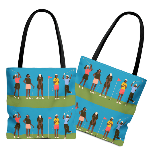 Golf Girls Tote Bag - Afrocentric Art by The Trini Gee