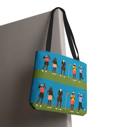 Golf Girls Tote Bag - Afrocentric Art by The Trini Gee