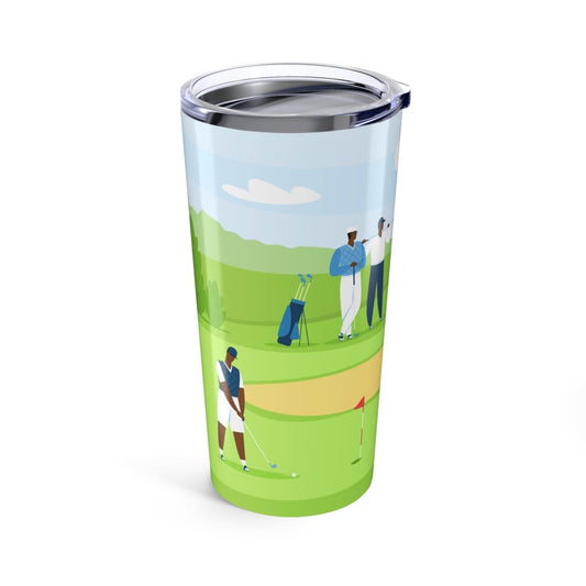 Golf Men Tumbler - Afrocentric Art by The Trini Gee