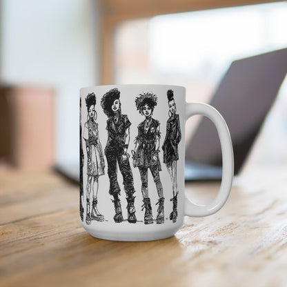 Goth Girls Mug - Afrocentric Art by The Trini Gee