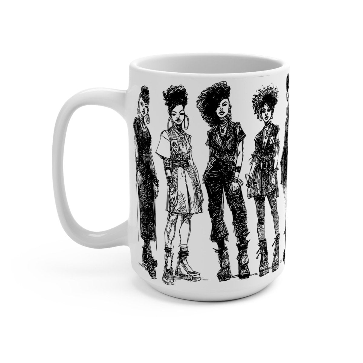 Goth Girls Mug - Afrocentric Art by The Trini Gee