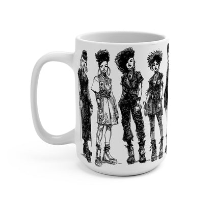 Goth Girls Mug - Afrocentric Art by The Trini Gee