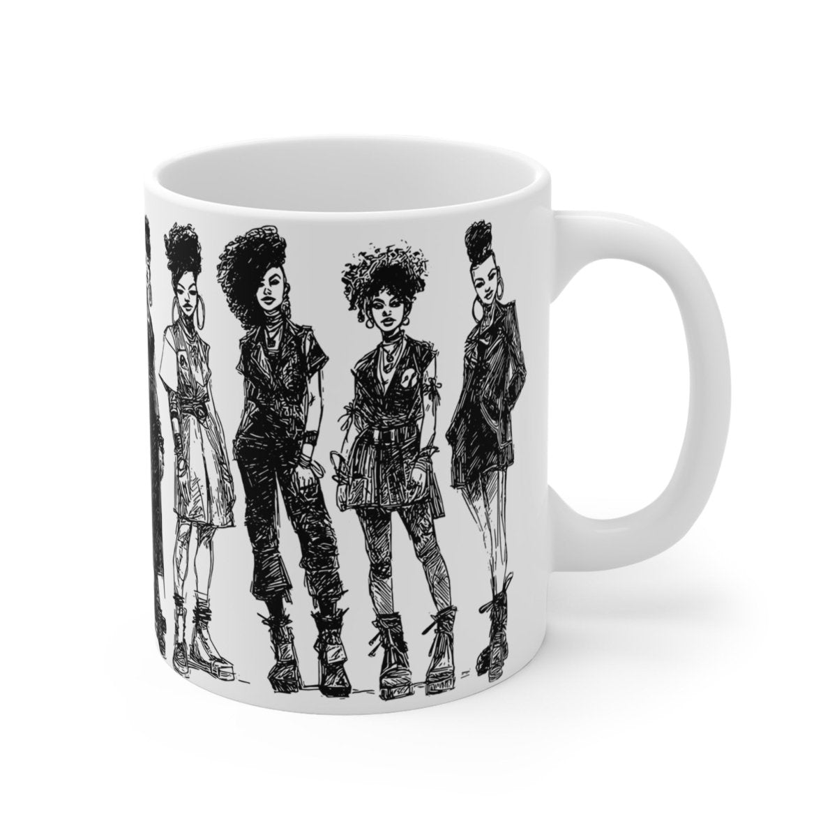 Goth Girls Mug - Afrocentric Art by The Trini Gee