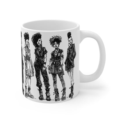 Goth Girls Mug - Afrocentric Art by The Trini Gee