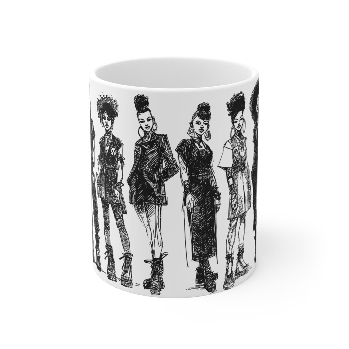 Goth Girls Mug - Afrocentric Art by The Trini Gee