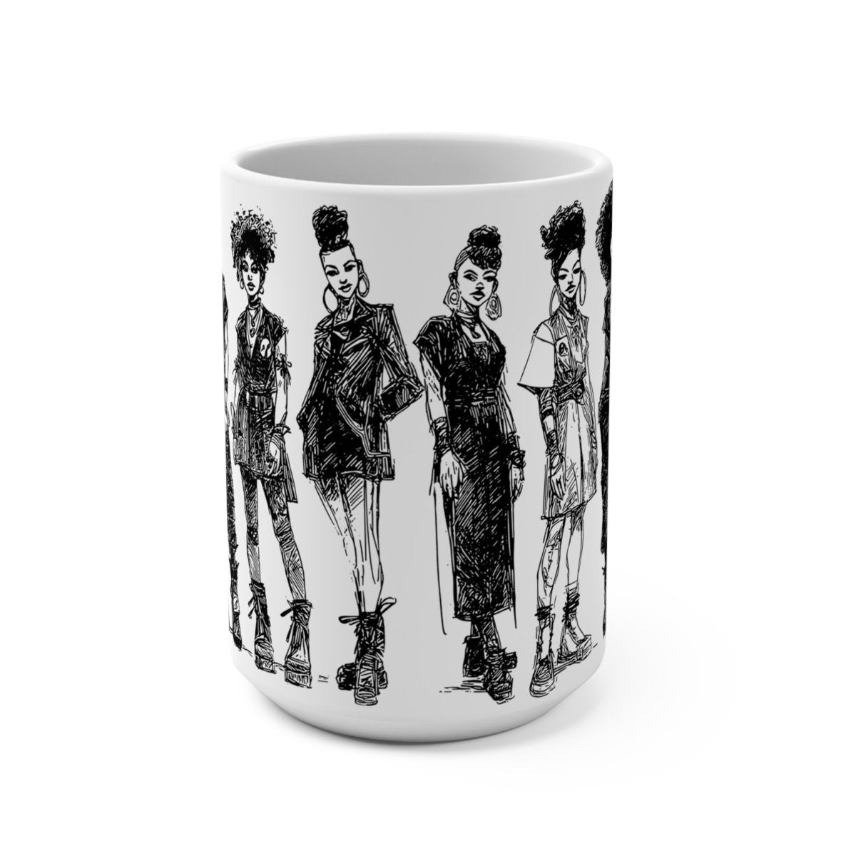 Goth Girls Mug - Afrocentric Art by The Trini Gee