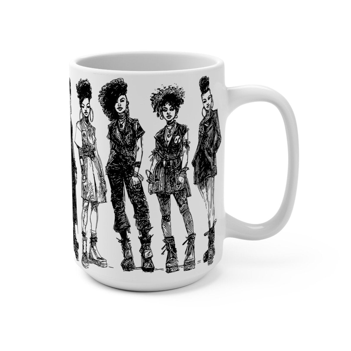 Goth Girls Mug - Afrocentric Art by The Trini Gee