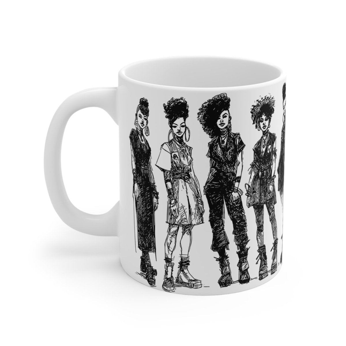Goth Girls Mug - Afrocentric Art by The Trini Gee