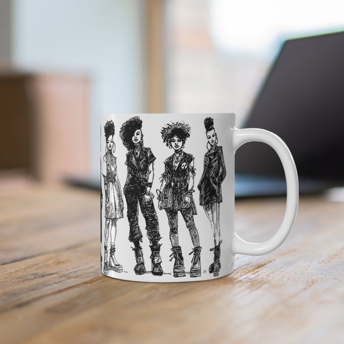 Goth Girls Mug - Afrocentric Art by The Trini Gee