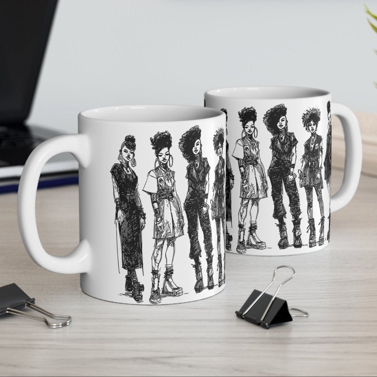 Goth Girls Mug - Afrocentric Art by The Trini Gee