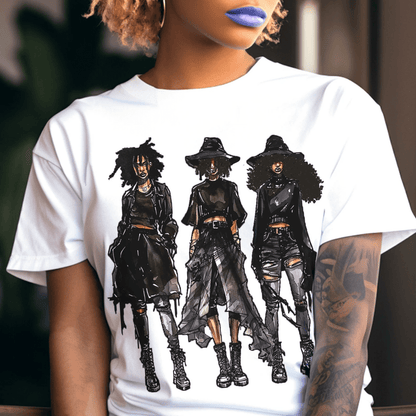 Goth Girls Shirt - Afrocentric Art by The Trini Gee