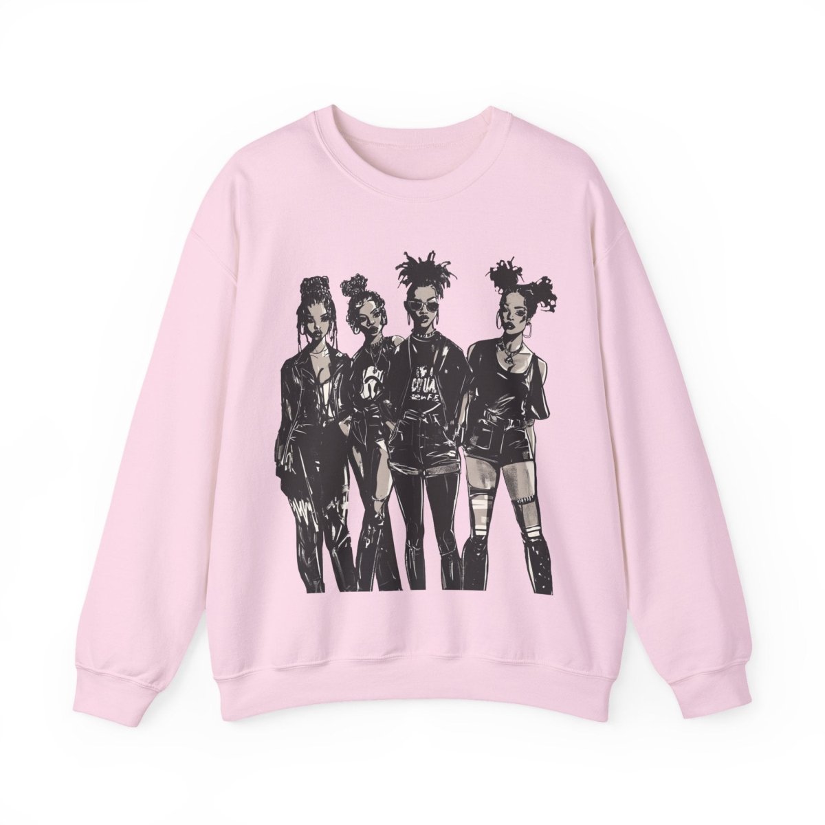 Goth Girls Sweatshirt - Afrocentric Art by The Trini Gee