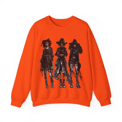 Goth Girls Sweatshirt - Afrocentric Art by The Trini Gee