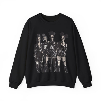 Goth Girls Sweatshirt - Afrocentric Art by The Trini Gee