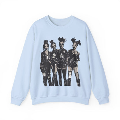 Goth Girls Sweatshirt - Afrocentric Art by The Trini Gee