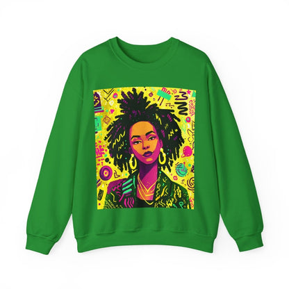 Graffiti Locs Sweatshirt - Afrocentric Art by The Trini Gee
