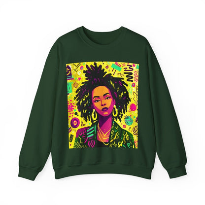 Graffiti Locs Sweatshirt - Afrocentric Art by The Trini Gee