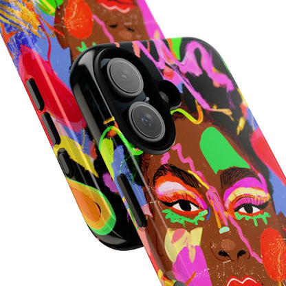 Graffiti Neon Face Phone Case - Afrocentric Art by The Trini Gee