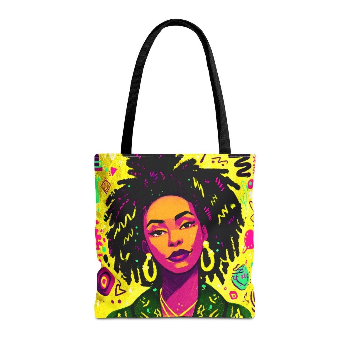 Graffiti Neon Tote Bag - Afrocentric Art by The Trini Gee