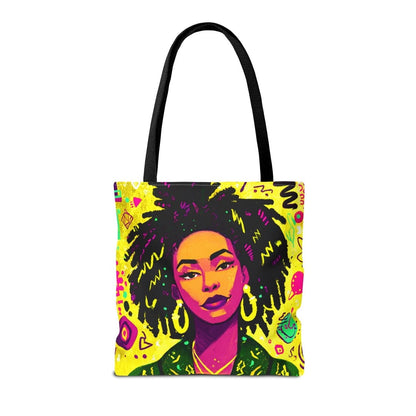Graffiti Neon Tote Bag - Afrocentric Art by The Trini Gee