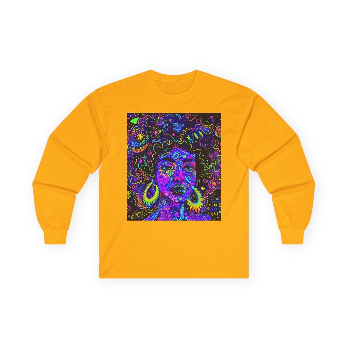 Graffiti Trippy Long Sleeve Shirt - Afrocentric Art by The Trini Gee