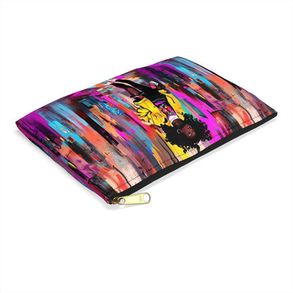 Graffiti Walk Accessory Pouch - Afrocentric Art by The Trini Gee