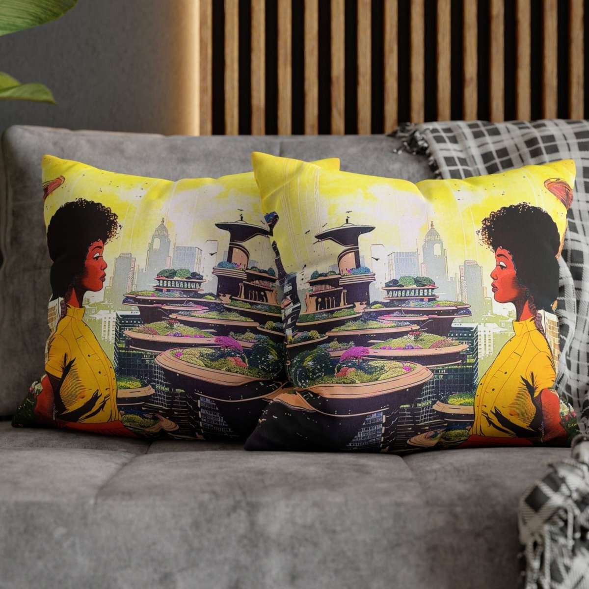 Green City Pillow - The Trini Gee