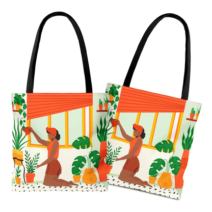 Green Life Tote Bag - Afrocentric Art by The Trini Gee