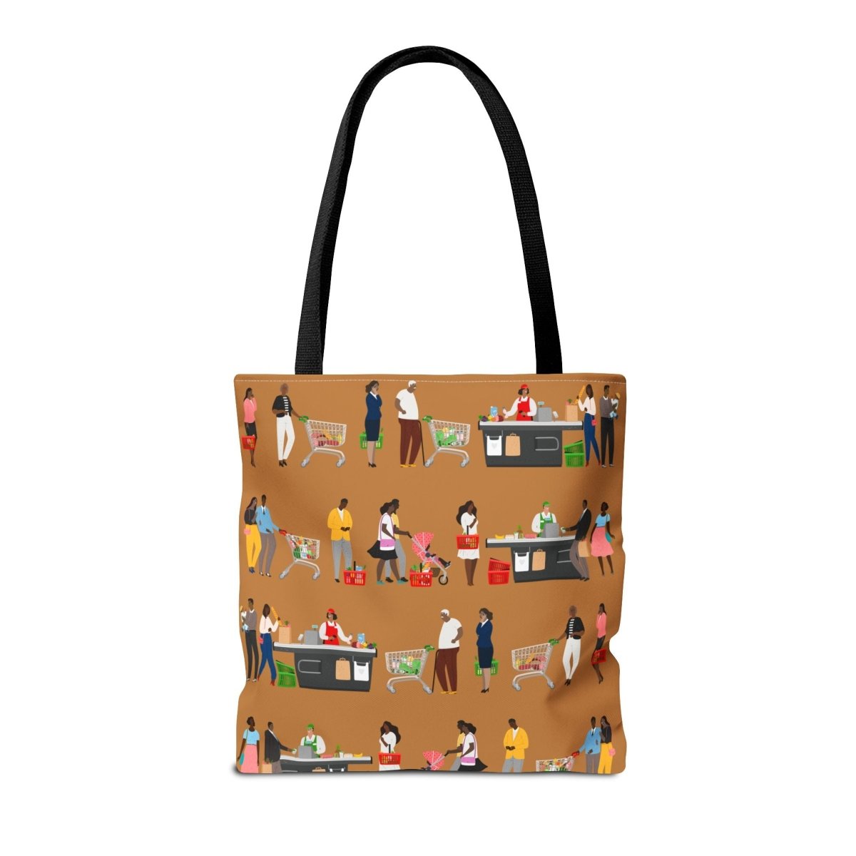 Grocery Lines Tote Bag - Afrocentric Art by The Trini Gee