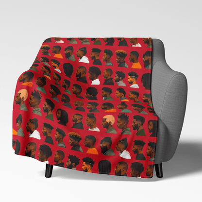 Haircut Styles Blanket - Afrocentric Art by The Trini Gee