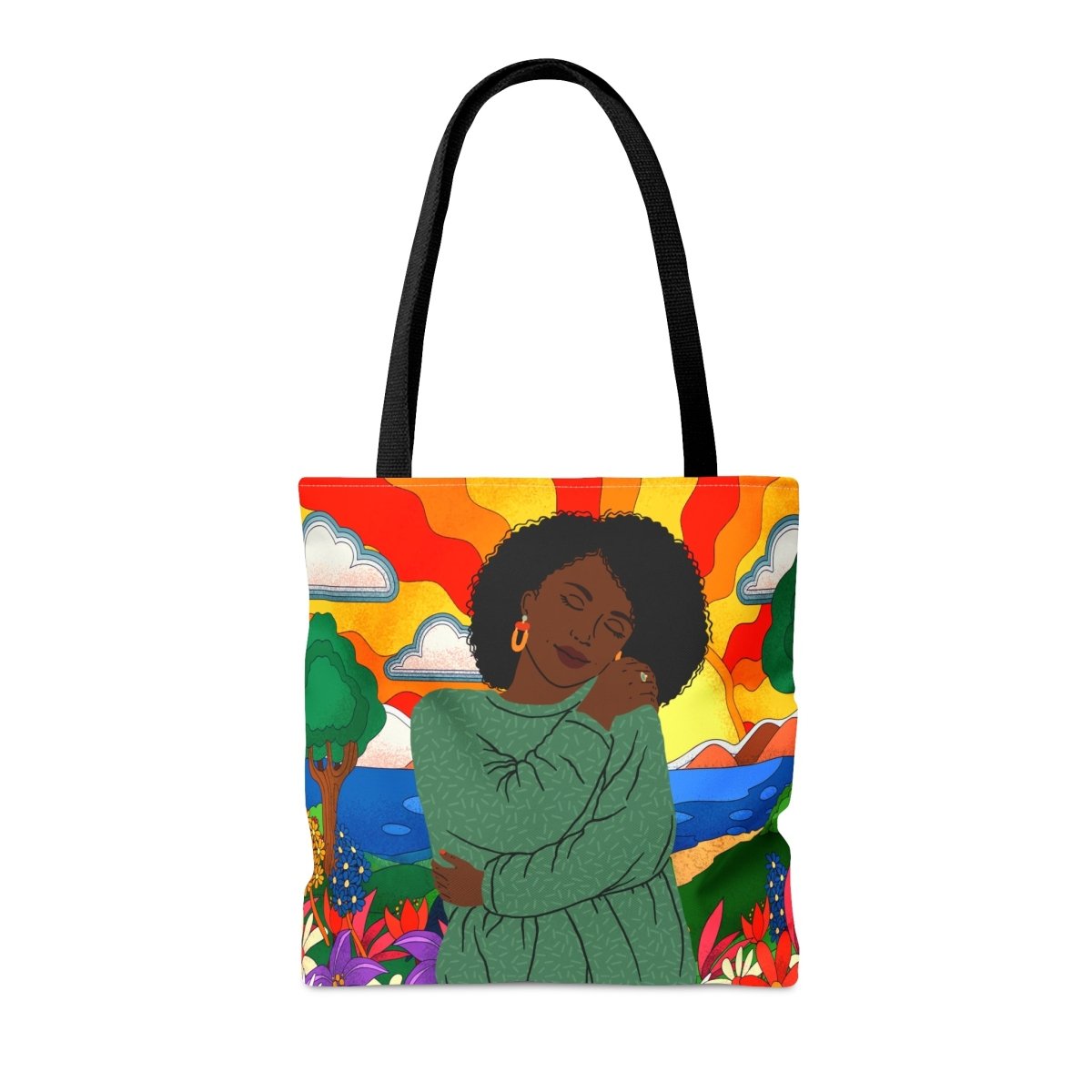 Happy Feelings Tote Bag - Afrocentric Art by The Trini Gee