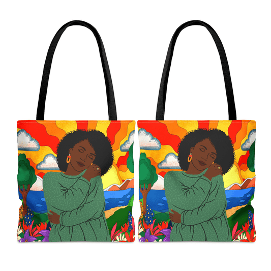 Happy Feelings Tote Bag - Afrocentric Art by The Trini Gee