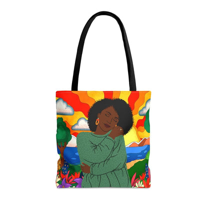 Happy Feelings Tote Bag - Afrocentric Art by The Trini Gee