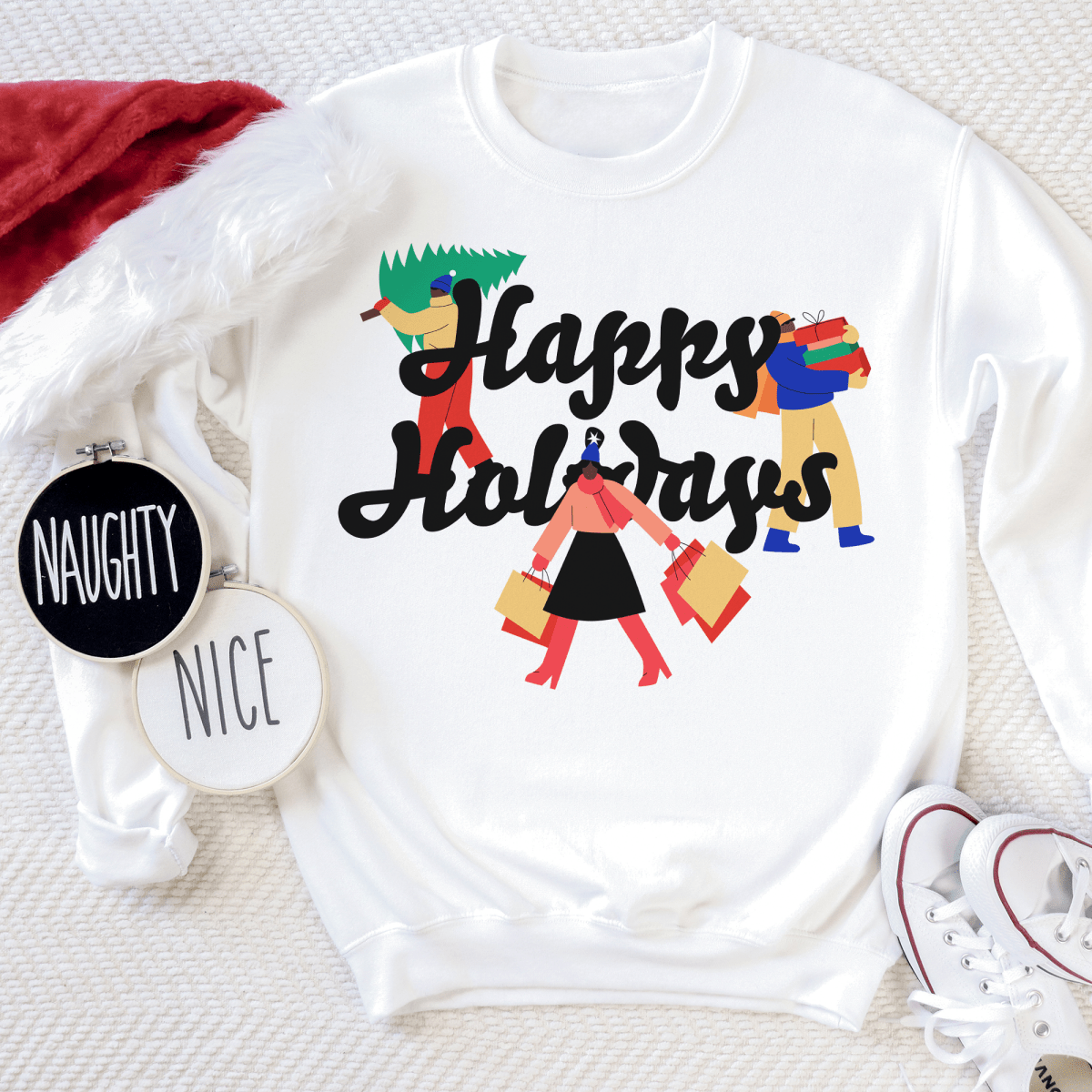 Happy Holidays Sweatshirt - The Trini Gee
