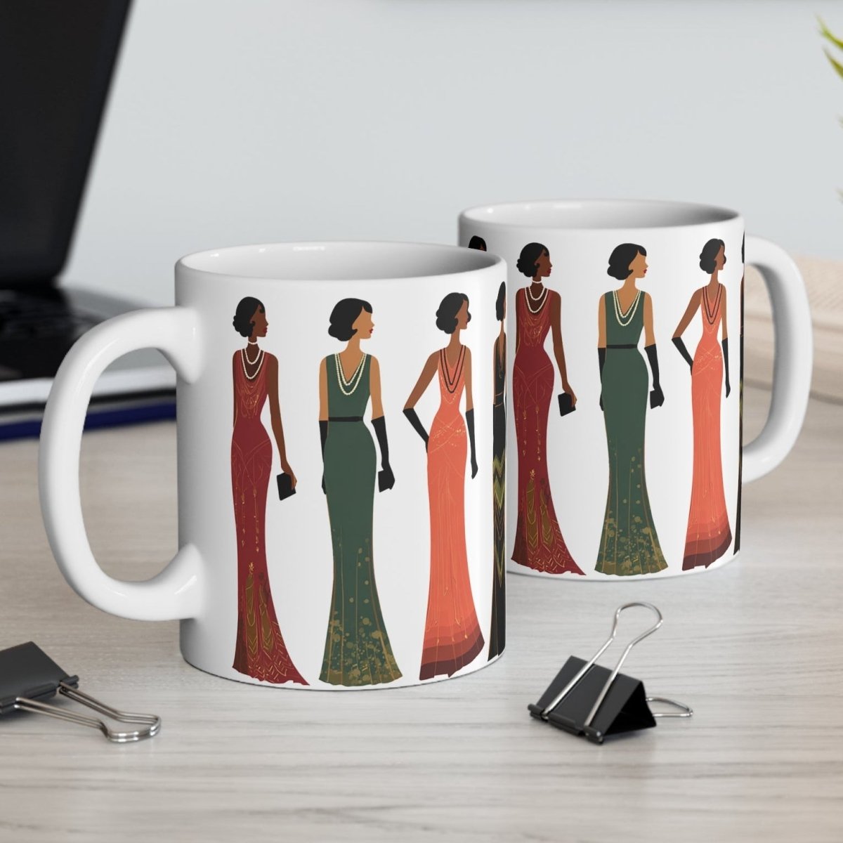 Harlem Renaissance Glamour Mug - Afrocentric Art by The Trini Gee