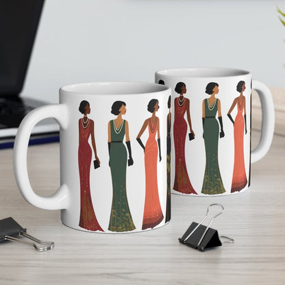 Harlem Renaissance Glamour Mug - Afrocentric Art by The Trini Gee