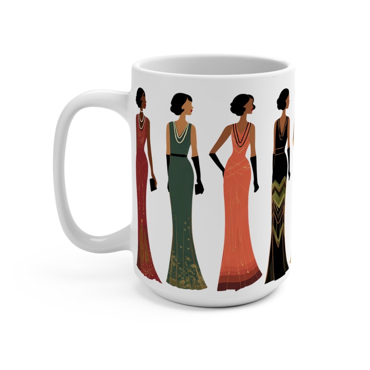 Harlem Renaissance Glamour Mug - Afrocentric Art by The Trini Gee