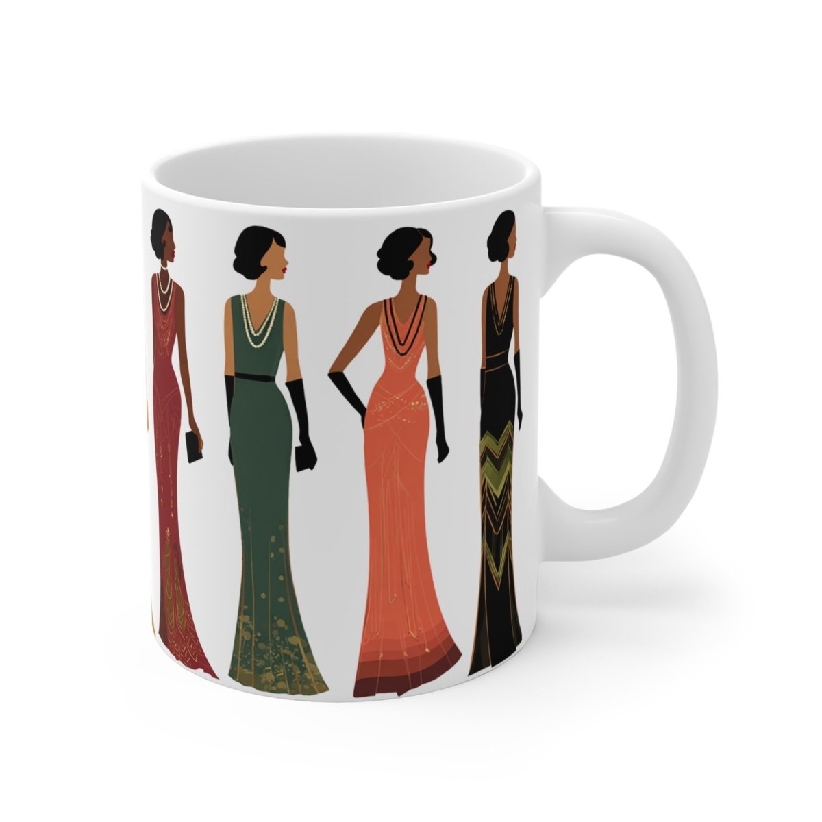 Harlem Renaissance Glamour Mug - Afrocentric Art by The Trini Gee