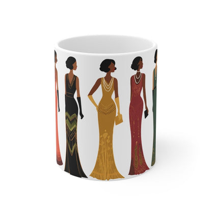 Harlem Renaissance Glamour Mug - Afrocentric Art by The Trini Gee