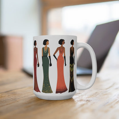 Harlem Renaissance Glamour Mug - Afrocentric Art by The Trini Gee