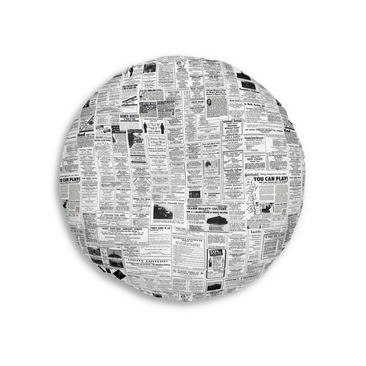 HBCU Advertisements Floor Pillow - Afrocentric Art by The Trini Gee