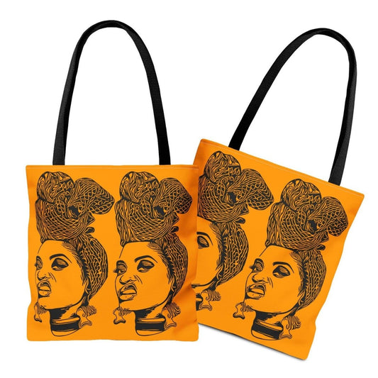 Headwrap Attitude Tote Bag - Afrocentric Art by The Trini Gee