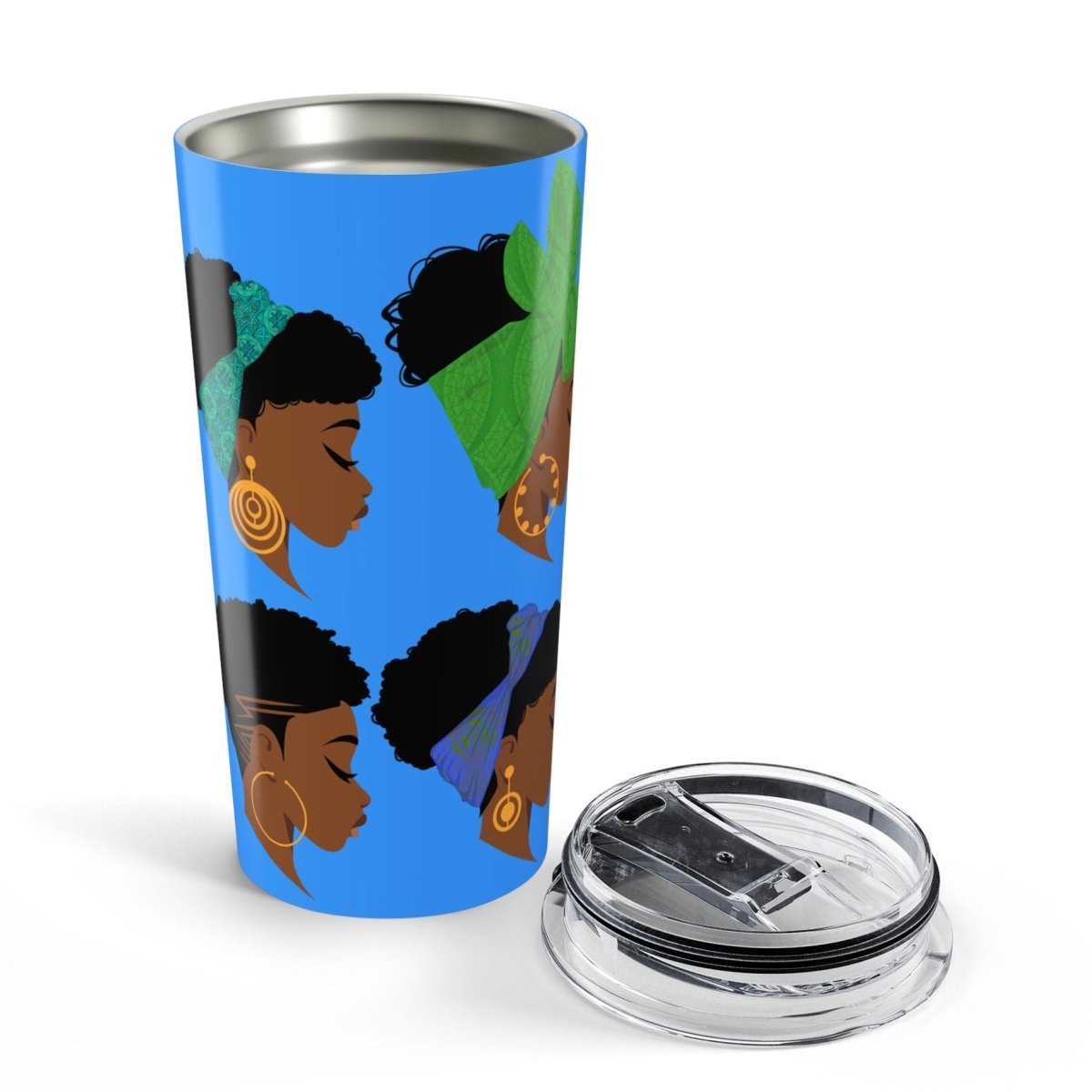 Headwraps Tumbler - Afrocentric Art by The Trini Gee