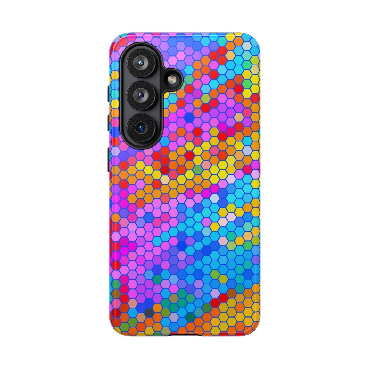Hexagon Mosaic Phone Case Samsung Galaxy S24 Plus / Glossy Hexagon Mosaic Phone Case Samsung Galaxy S24 Plus / Glossy
