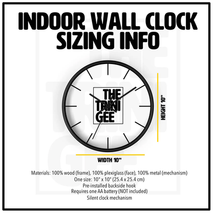 Hiking Wall Clock - Afrocentric Art by The Trini Gee